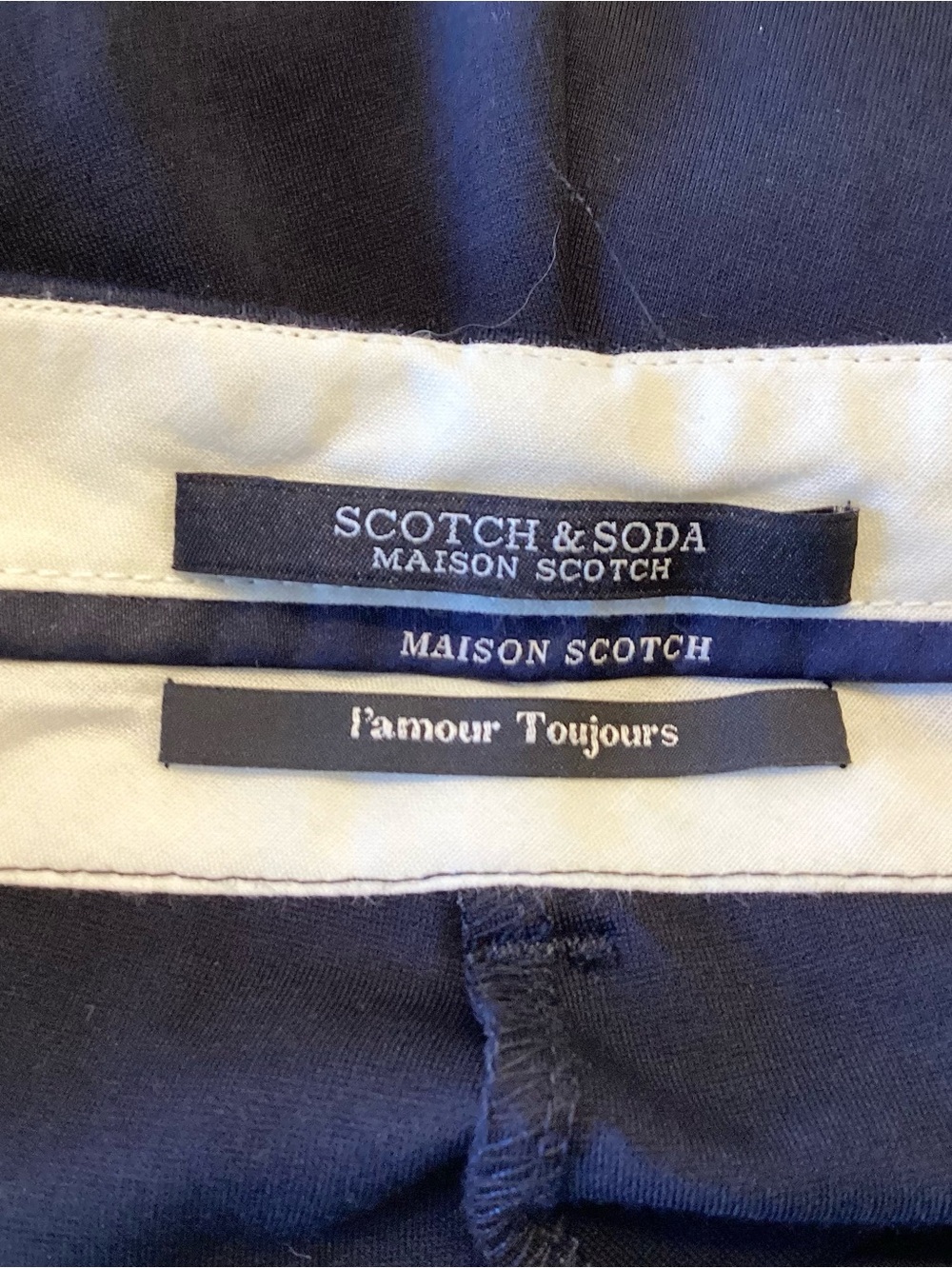 Scotch & Soda Maison Scotch Women’s Stitched Stretch Trousers - Navy - L - Picture 7 of 9